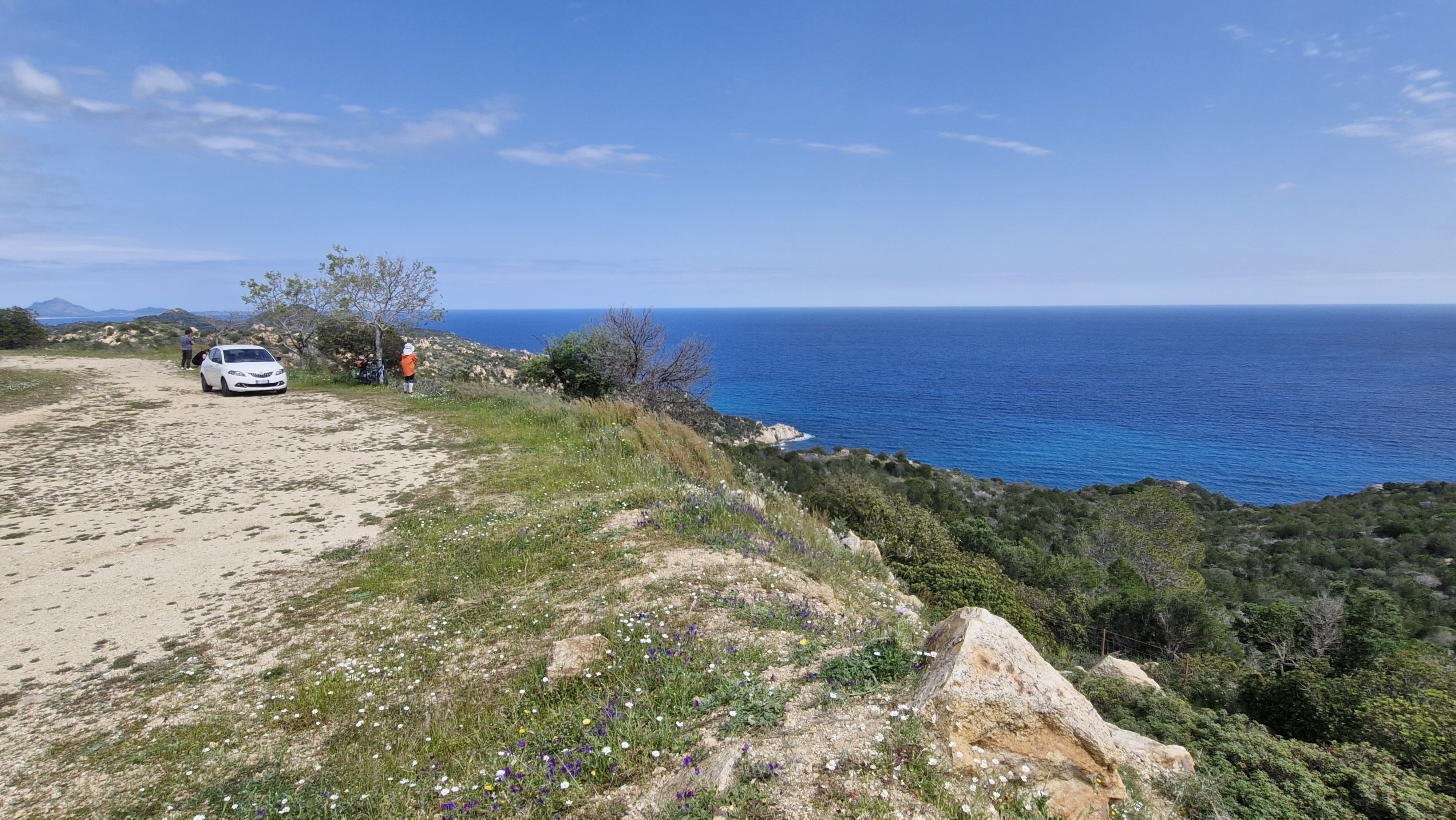 Scenic viewpoint overlooking the sea near Villasimius.