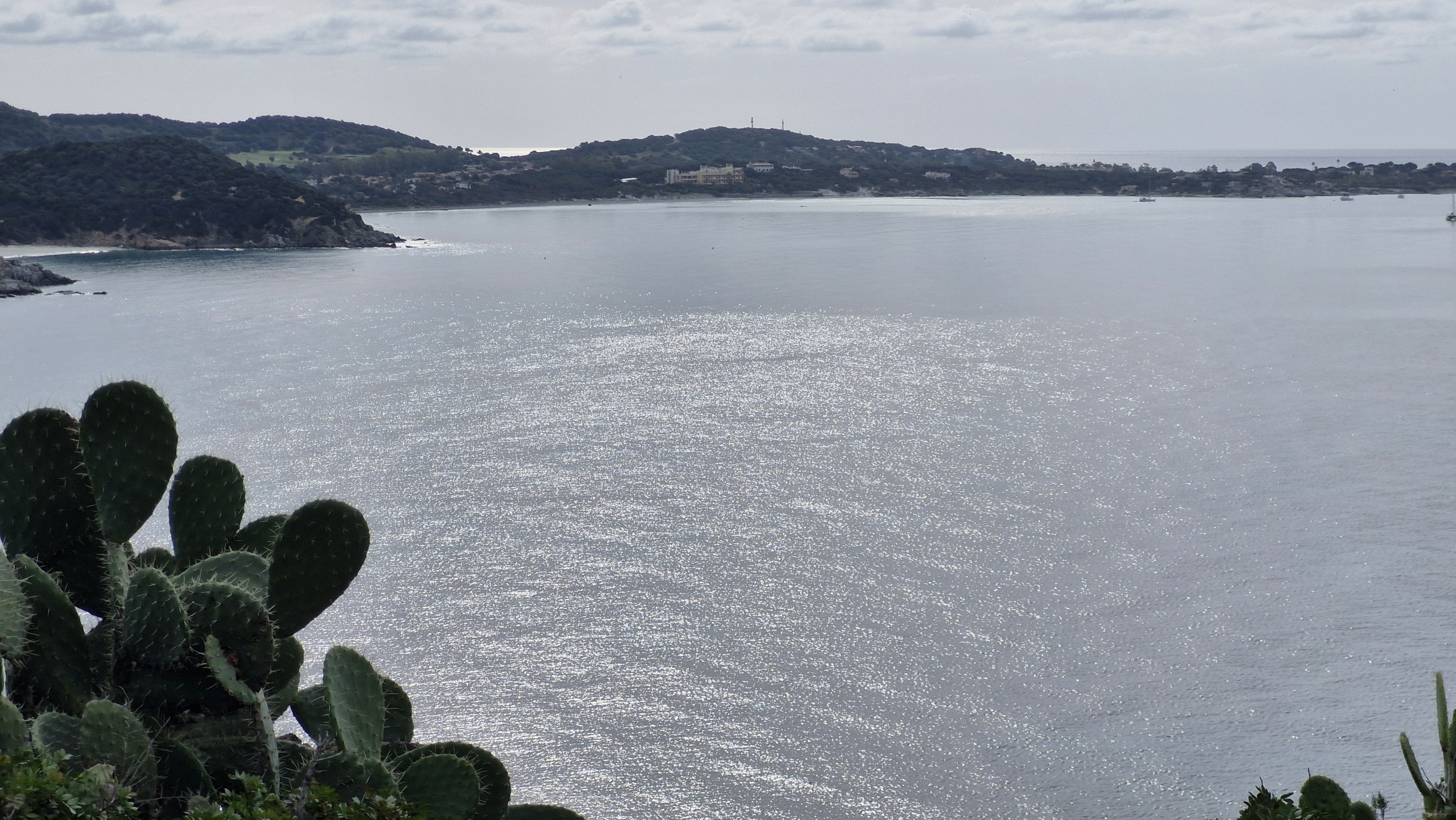 View over the bay at Capo Carbonara.