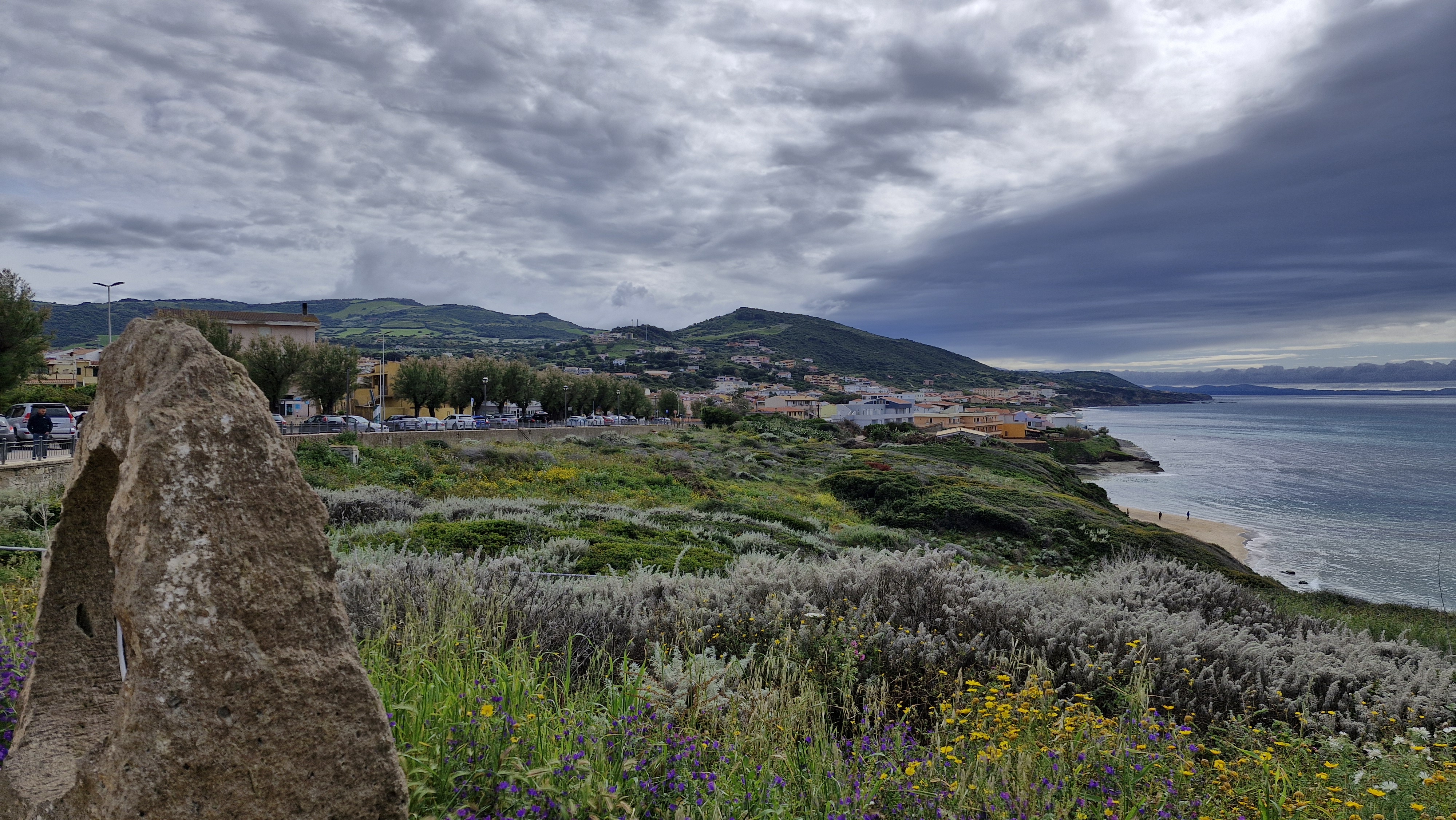 View of Castelsardo from the coast.