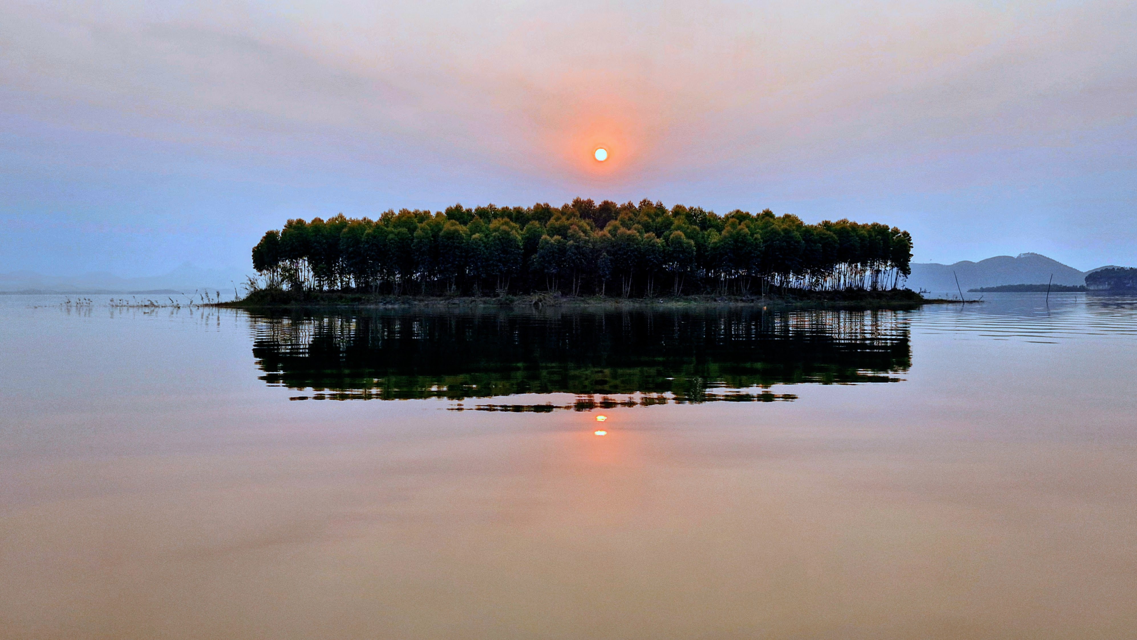 Sunset over Thac Ba Lake